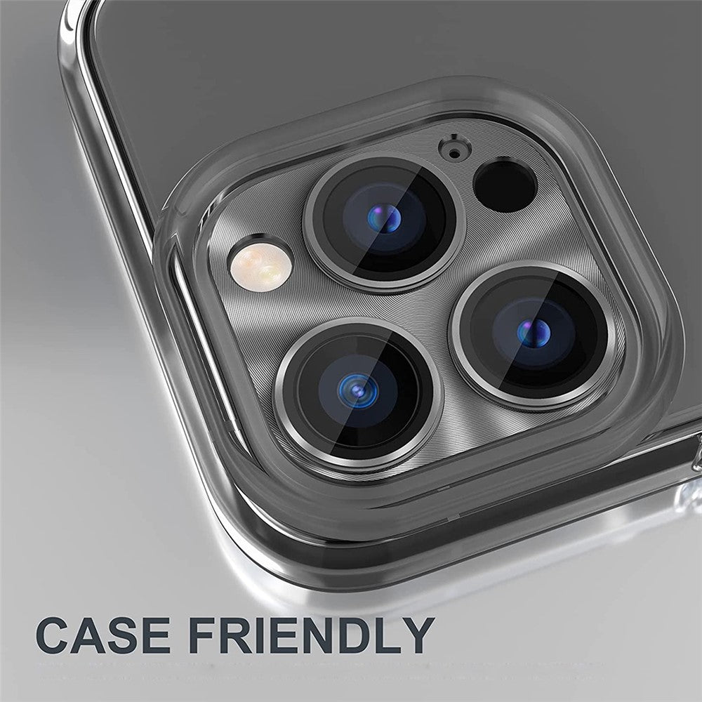 HAT PRINCE ENKAY för iPhone 15 Pro / 15 Pro Max heltäckande kameralinsfilm aluminiumlegering + härdat glas integrerat bakre linsskydd