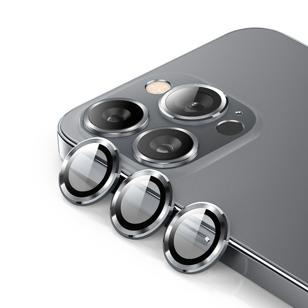 ENKAY HAT PRINCE til iPhone 15 Pro / 15 Pro Max, 1 sæt kameralinsefilm, hærdet glas + ring af aluminiumslegering, linsebeskyttende cover