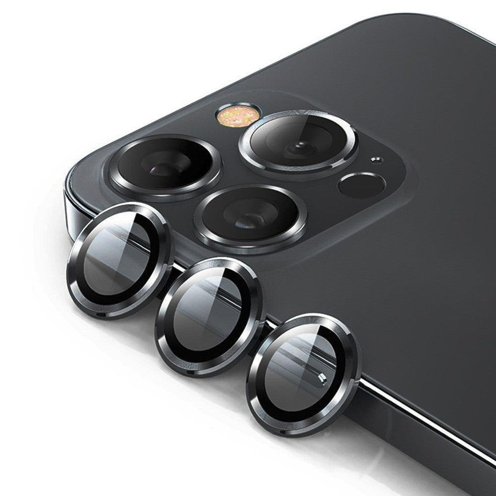 ENKAY HAT PRINCE til iPhone 15 Pro / 15 Pro Max, 1 sæt kameralinsefilm, hærdet glas + ring af aluminiumslegering, linsebeskyttende cover