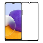 Samsung Galaxy A25 5G (Global) (161,0 x 76,5 x 8,3 mm), silketrykt hærdet glas med fuld klæbeflade, fuldskærmsbeskyttelse