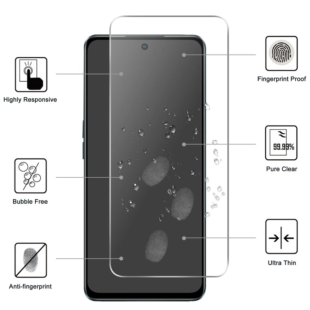 For Oppo K11x 5G Tempered Glass Film HD Clear 2.5D Arc Edge Screen Protector