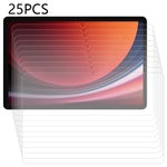 25 st för Samsung Galaxy Tab S11 / S10 Lite / S9 / S8 / S7 heltäckande skärmskydd ultraklart härdat glas skärmfilm för surfplatta (ingen förpackning, med våtservetter, dammuppsamlare, guideklistermärke)