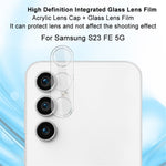 IMAK for Samsung Galaxy S23 FE HD Clear Lens Protector Integrated Tempered Glass Lens Film + Acrylic Lens Cap