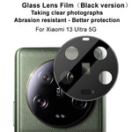 IMAK Kameralinsskydd för Xiaomi 13 Ultra, Härdat Glas Reptåligt Linsfilm för mobil (Svart Version)