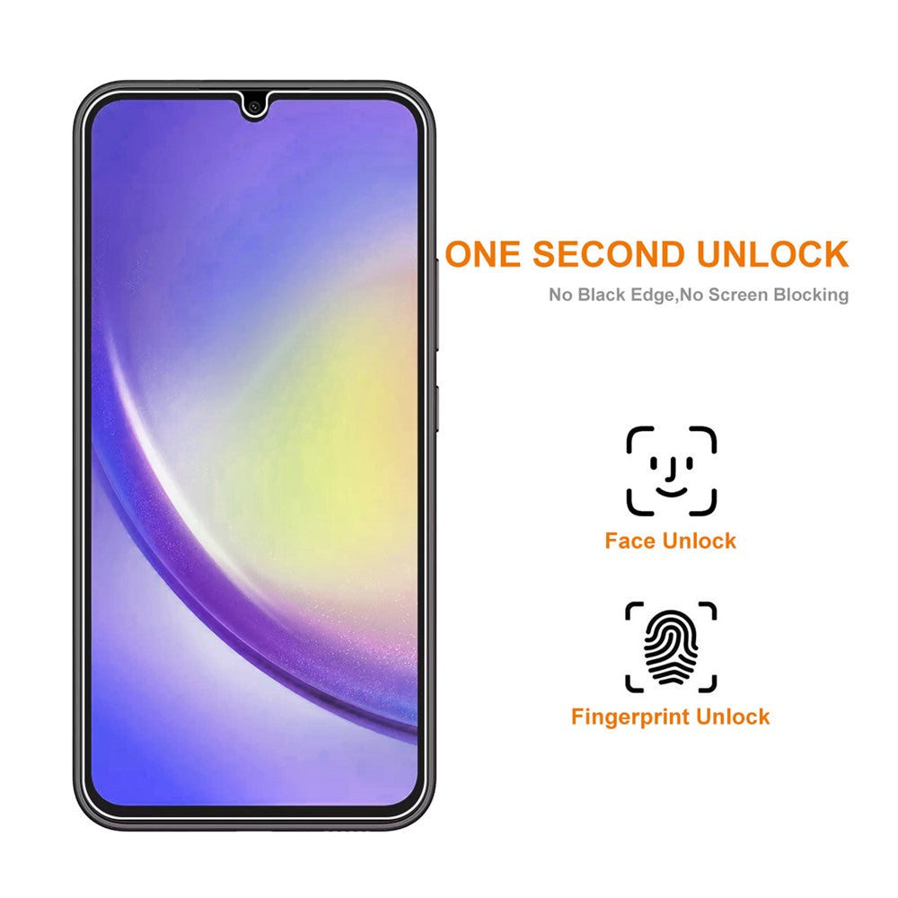 ENKAY HAT PRINCE 0,26 mm 9H 2,5D-skærmbeskyttelse til Samsung Galaxy A24 4G (162,1 x 77,6 x 8,3 mm), fulddækkende film i aluminium-silikatglas af høj kvalitet