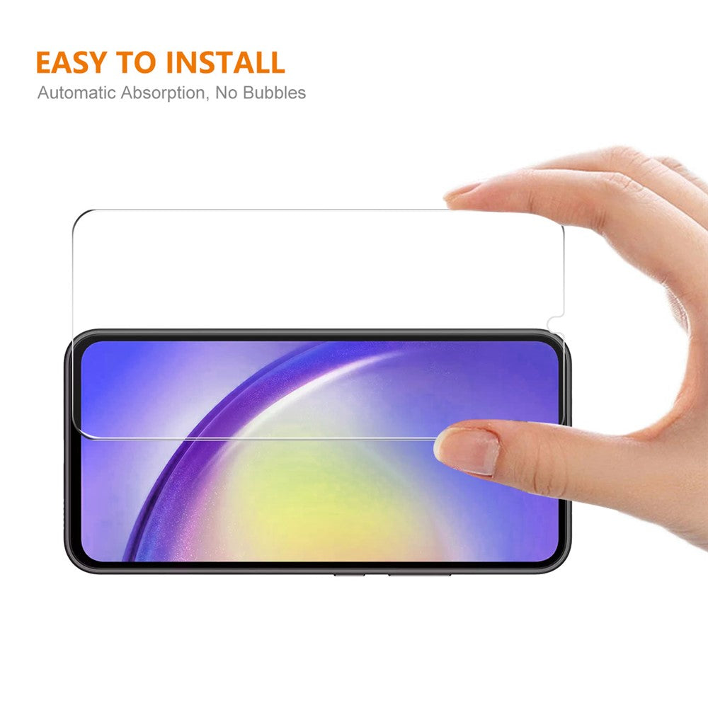 ENKAY HAT PRINCE 5 stk. til Samsung Galaxy A24 4G (162,1 x 77,6 x 8,3 mm), beskyttelsesfilm af høj-aluminium-siliciumglas med 2,5D-buet kant