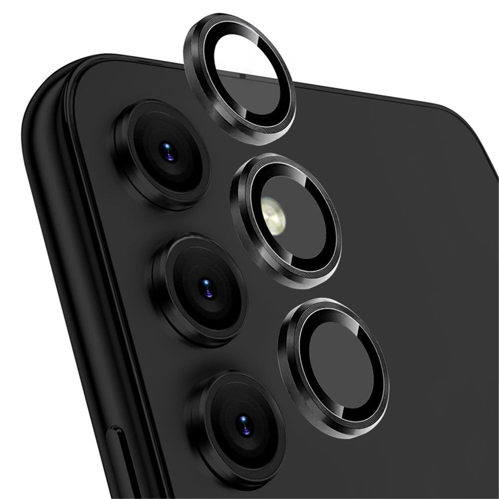 NORTHJO til Samsung Galaxy A14 5G / 4G / A34 5G, 1 sæt kameralinsebeskyttelse med CD-ven-metalring og hærdet glaslinsefilm