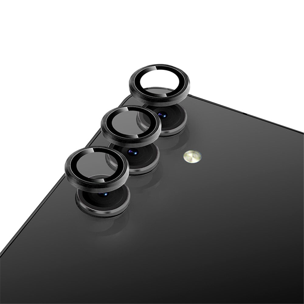 NORTHJO til Samsung Galaxy A14 5G / 4G / A34 5G, 1 sæt kameralinsebeskyttelse med CD-ven-metalring og hærdet glaslinsefilm