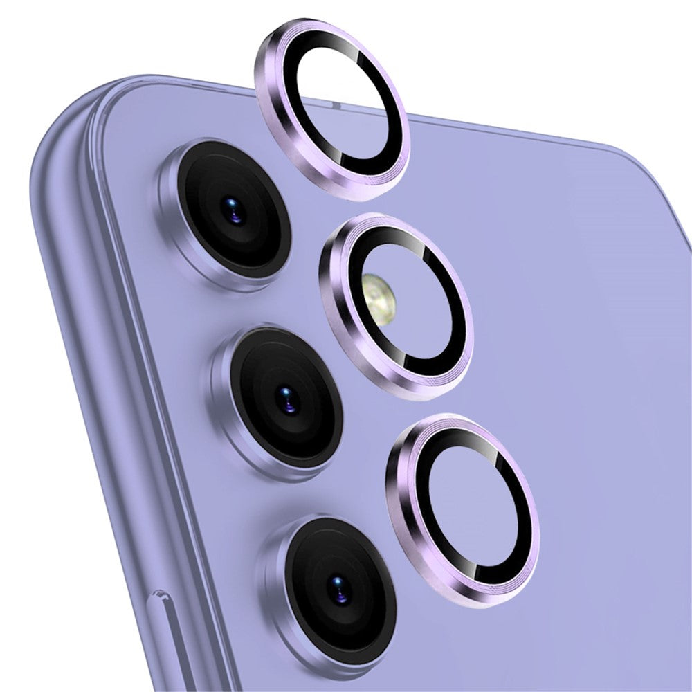 NORTHJO För Samsung Galaxy A54 5G 1 Set Kameralinsskydd CD Vein Metallring Härdat Glas Ultra HD Linsfilm