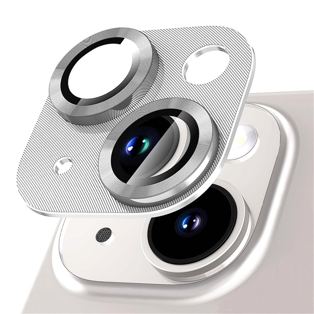 NORTHJO Til iPhone 14 / 14 Plus Kameralinsebeskytter CD Vein Integreret Hærdet Glas Kameralinsedæksel