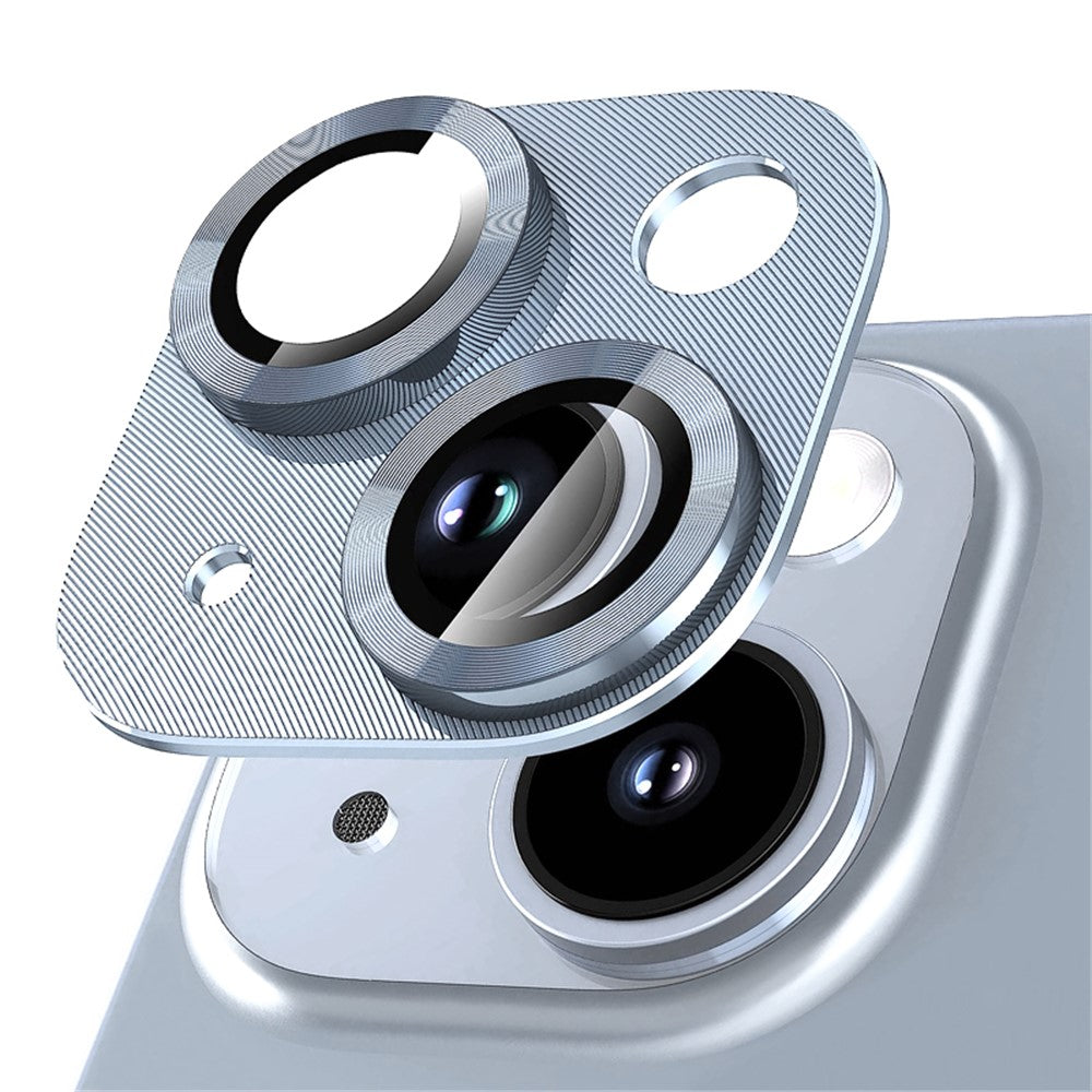 NORTHJO Til iPhone 14 / 14 Plus Kameralinsebeskytter CD Vein Integreret Hærdet Glas Kameralinsedæksel