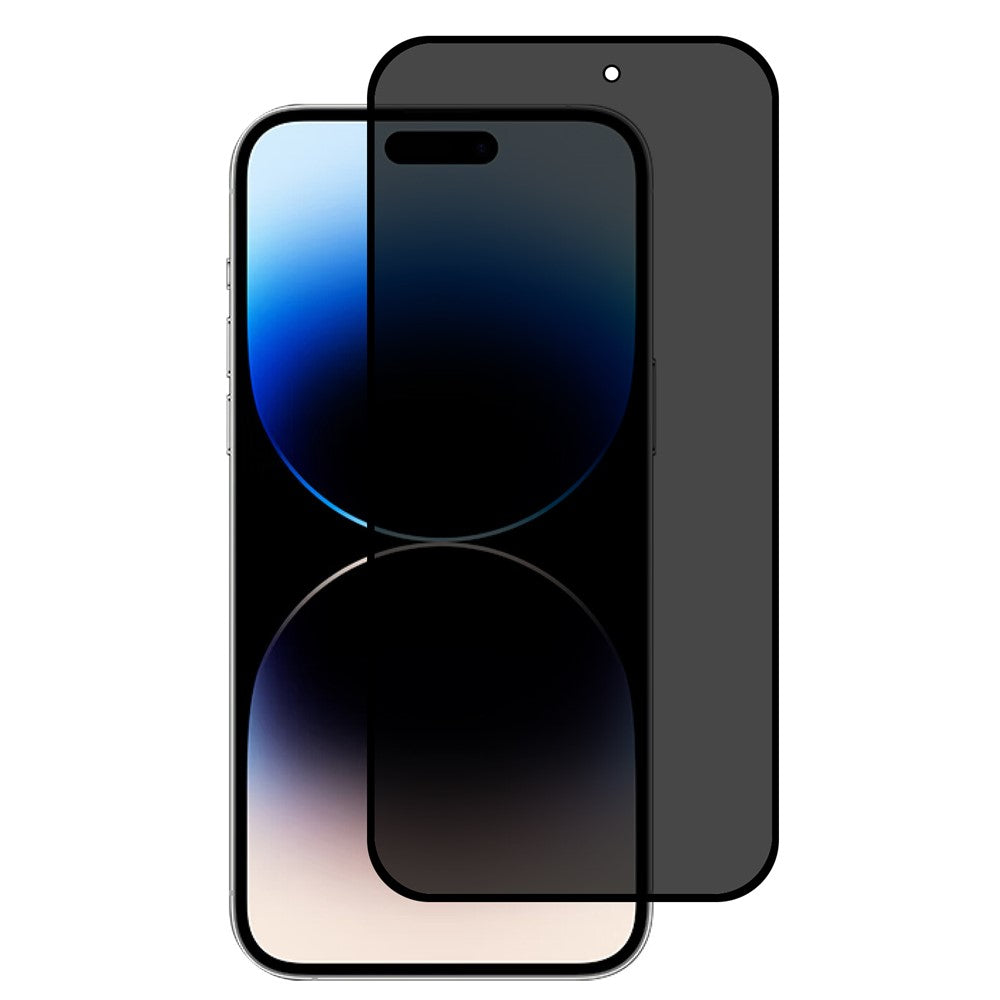 Til iPhone 15 Pro Anti-snage Høj Aluminium-silicium Glasfilm Fuld Lim Silketryk Fuld Dækning Skærmbeskytter