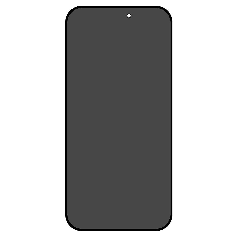For iPhone 15 Pro Anti-peep High Aluminium-silicon Glass Film Full Glue Silk Printing Full Coverage Screen Protector