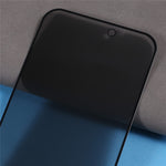 For iPhone 15 Pro Anti-peep High Aluminium-silicon Glass Film Full Glue Silk Printing Full Coverage Screen Protector