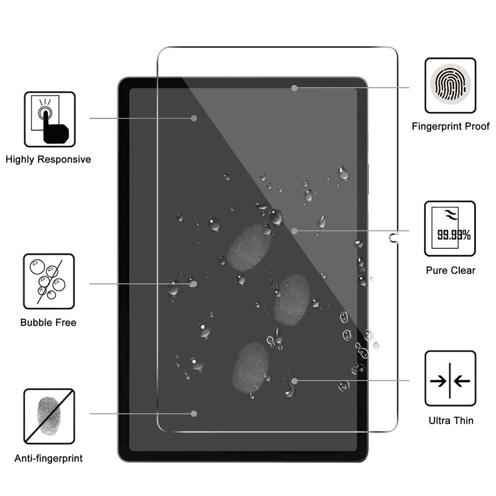 Til Samsung Galaxy Tab S10 FE / S9 FE / S7 / S8 / S9 Arc Edge Tablet Skærmbeskytter Hærdet Glas HD Anti-ridse Skærmfilm