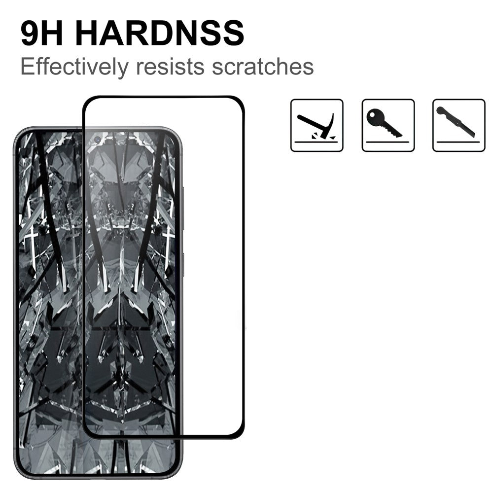 For Samsung Galaxy S23 FE AGC Tempered Glass with Black Edge Full Glue Full Coverage Screen Protector