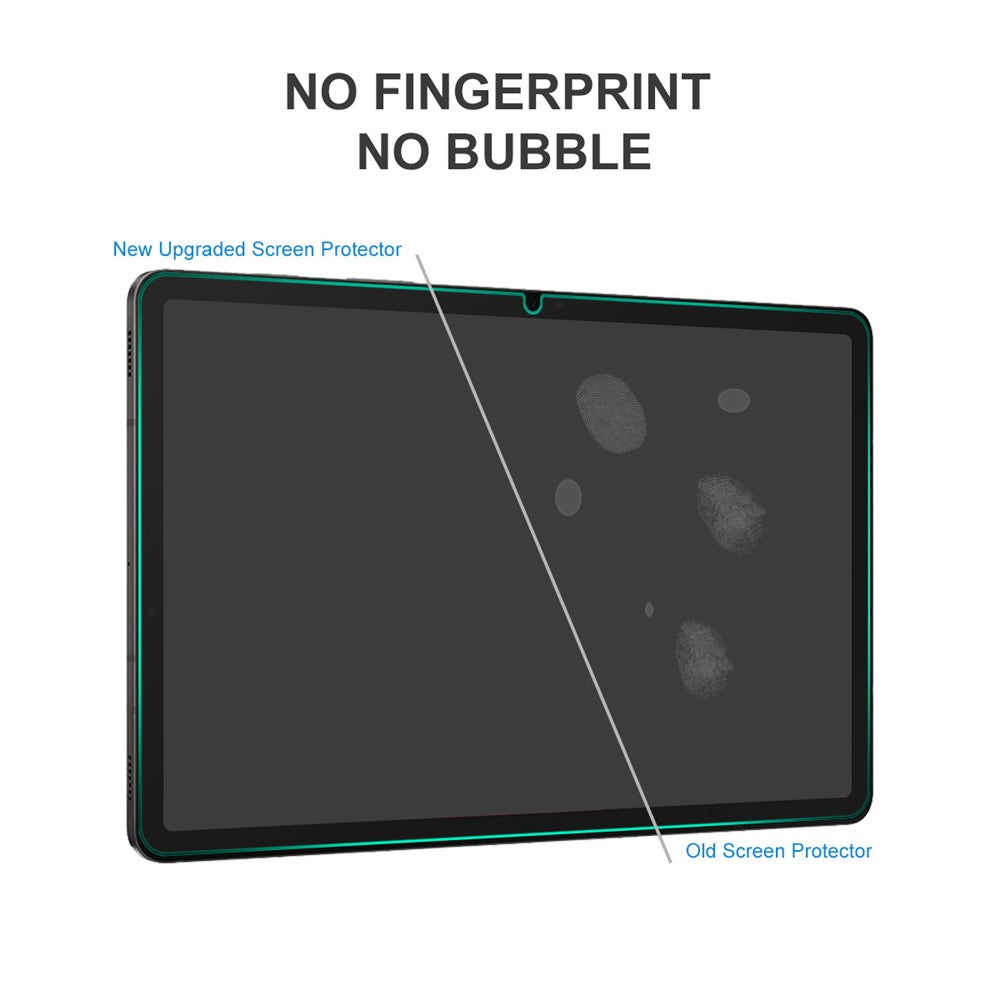 ENKAY HAT PRINCE 2 st för Samsung Galaxy Tab S7 / S8 / S9 / S10 FE / S9 FE 0,33 mm skärmskydd 9H 2,5D hög aluminium-kiselglasfilm för surfplatta
