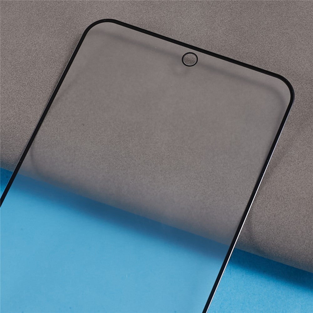 For Samsung Galaxy S23 FE Silk Printing Full Screen Protector Matte Anti-fingerprint Full Glue Tempered Glass Film