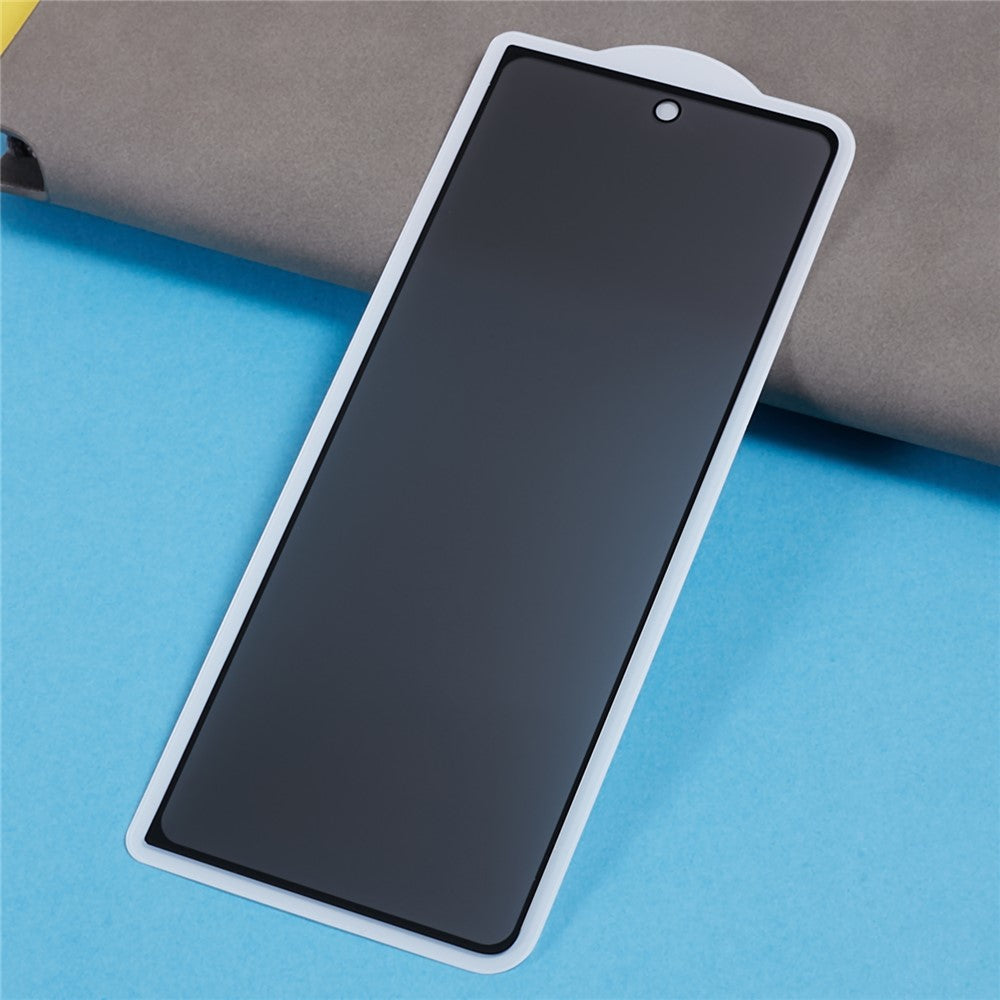For Samsung Galaxy Z Fold5 5G Black Edge Screen Protector 180-Degree Anti-Spy Silk Printing Tempered Glass Film