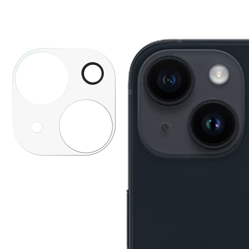 3D Kameraglasbeskyttelse til iPhone 15 / 15 Plus, Hærdet Glas HD Klar Telefon Kameraglas Film