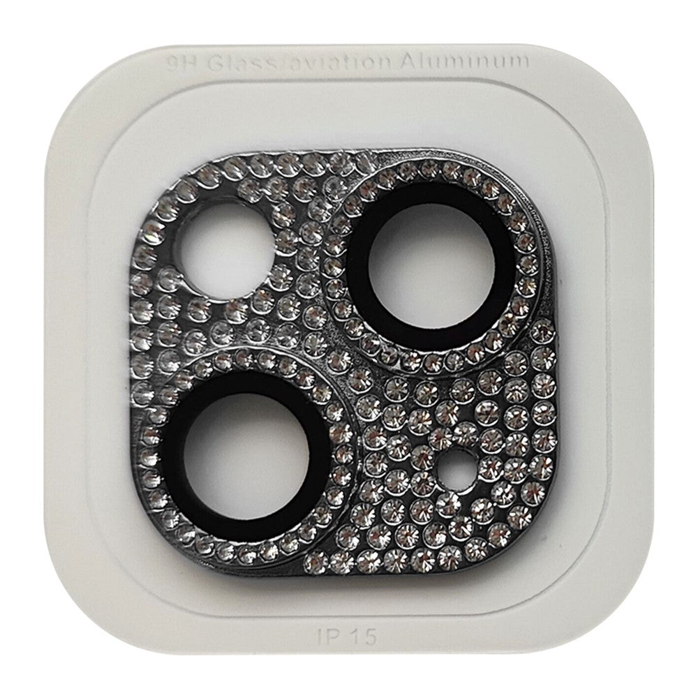 RURIHAI For iPhone 15 / 15 Plus Crystal Clear Camera Lens Protector Aluminum Alloy + Tempered Glass Lens Film