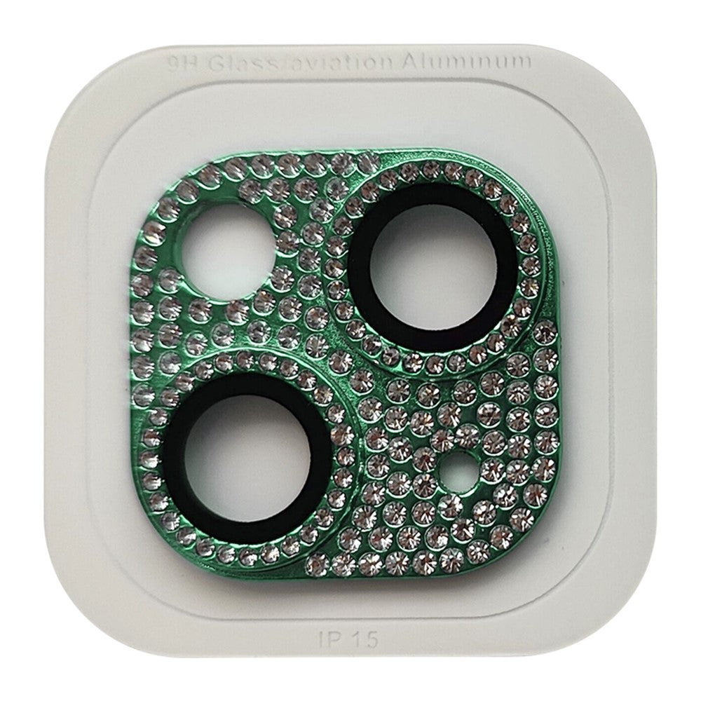 RURIHAI For iPhone 15 / 15 Plus Crystal Clear Camera Lens Protector Aluminum Alloy + Tempered Glass Lens Film