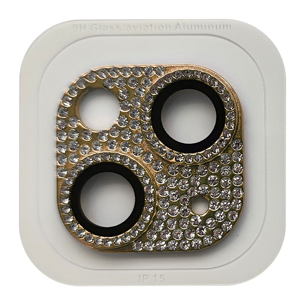RURIHAI For iPhone 15 / 15 Plus Crystal Clear Camera Lens Protector Aluminum Alloy + Tempered Glass Lens Film