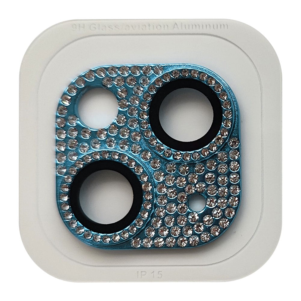 RURIHAI For iPhone 15 / 15 Plus Crystal Clear Camera Lens Protector Aluminum Alloy + Tempered Glass Lens Film