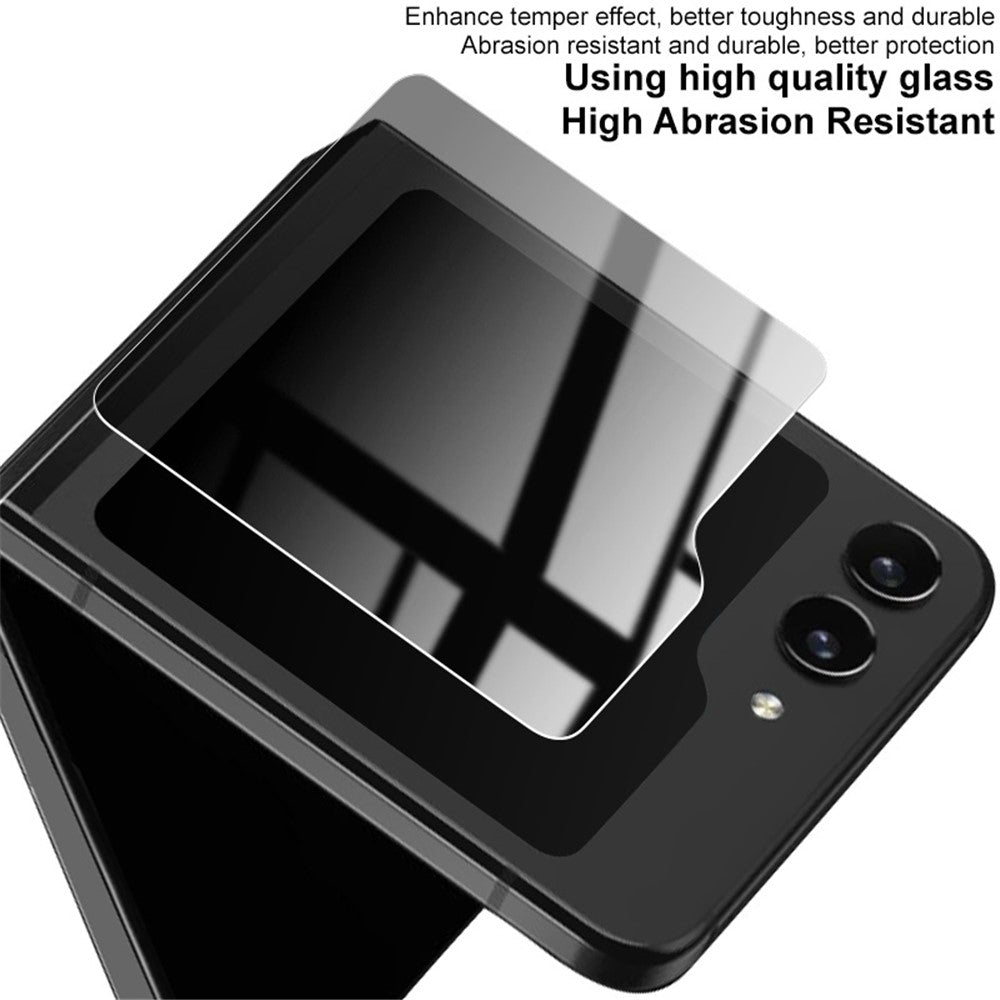 IMAK Privacy Outer Screen Protector for Samsung Galaxy Z Flip5 5G, Anti-Peeping Full Glue Tempered Glass Film