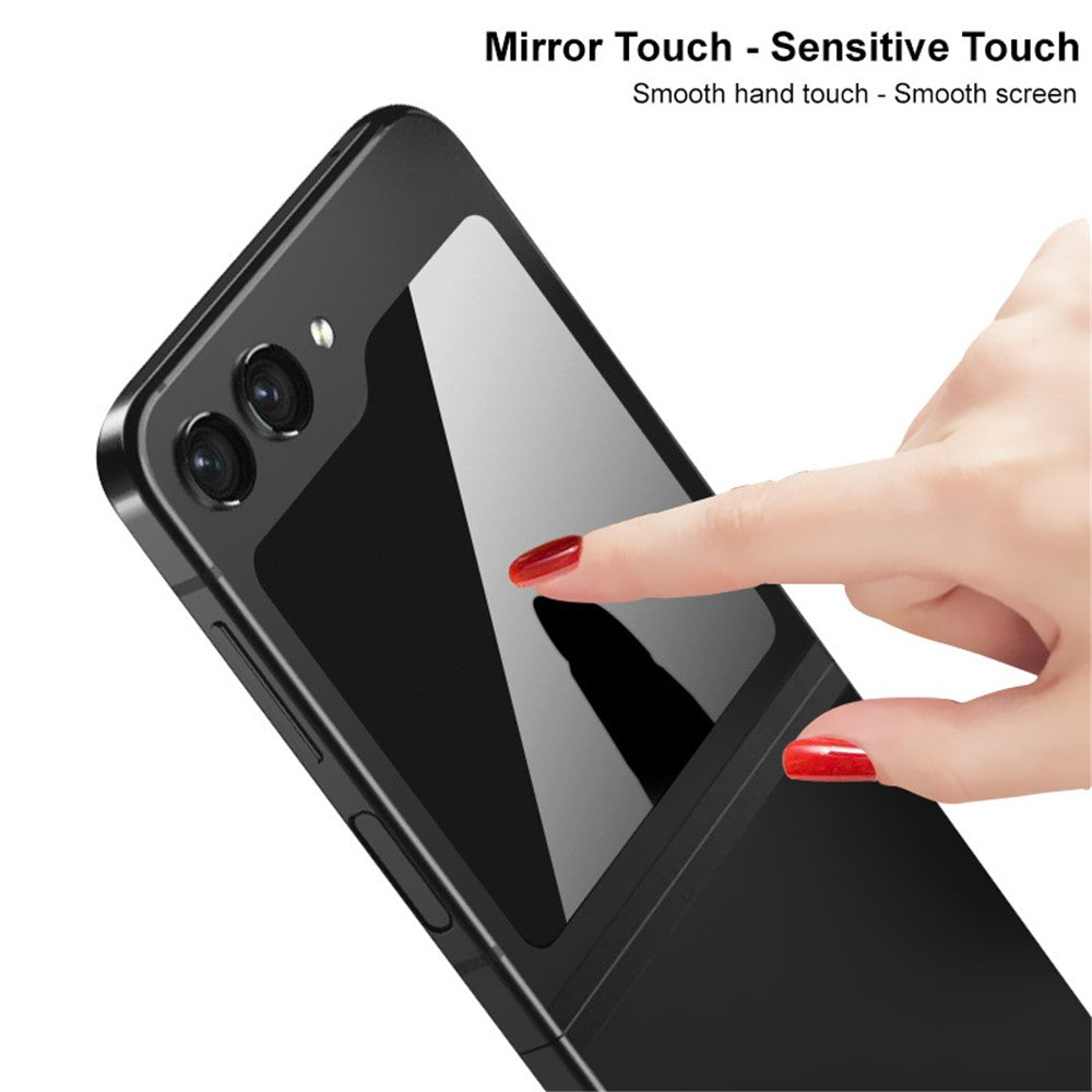 IMAK Privacy Outer Screen Protector for Samsung Galaxy Z Flip5 5G, Anti-Peeping Full Glue Tempered Glass Film