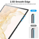 2 stk. skærmbeskytter til Samsung Galaxy Tab S10 FE / S9 FE / S9 / S8 / S7 hærdet glas gennemsigtighed 2.5D fuld dækning film