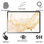 2 stk. skærmbeskytter til Samsung Galaxy Tab S10 FE / S9 FE / S9 / S8 / S7 hærdet glas gennemsigtighed 2.5D fuld dækning film