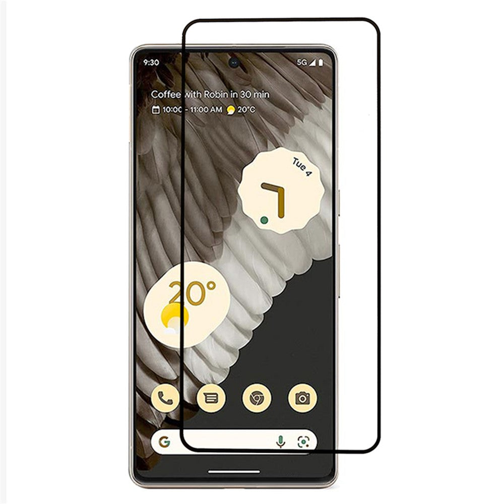 Til Google Pixel 8 Pro Fuldlimet Hærdet Glasfolie Fuld Dækning Silketryk Skærmbeskytter