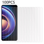 100Pcs For Xiaomi Redmi Note 12R 5G / Poco M6 Pro 5G Tempered Glass Phone Screen Protector Crystal Clear Screen Film (No Package, with Wipes Set, Dust-absorber, Guide Sticker)