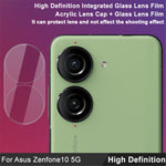 IMAK Kameralinsefilm til Asus Zenfone 10 5G, integreret hærdet glaslinsebeskytter + akryllinsedæksel