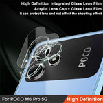 IMAK til Xiaomi Redmi 12 5G (Global) / Poco M6 Pro 5G HD klart objektivbeskyttelsesglas, integreret hærdet glasfilm + akrylobjektivbeskyttelse