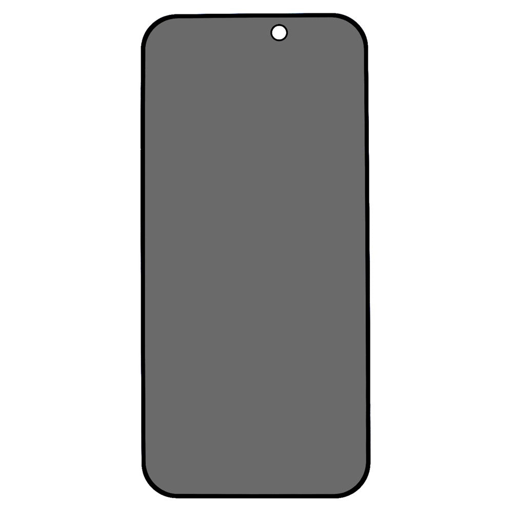 Til iPhone 15 Plus Mat Privacy Skærmbeskytter Fuld Dækning 180-graders Anti-spion Hærdet Glasfilm med Anti-støv Net