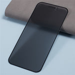 Til iPhone 15 Plus Mat Privacy Skærmbeskytter Fuld Dækning 180-graders Anti-spion Hærdet Glasfilm med Anti-støv Net