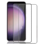 AMORUS 2Pcs HD Clear Screen Protector for Samsung Galaxy S23 FE , Full Glue Tempered Glass Silk Printing Film
