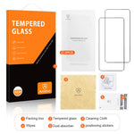 AMORUS 2Pcs HD Clear Screen Protector for Samsung Galaxy S23 FE , Full Glue Tempered Glass Silk Printing Film