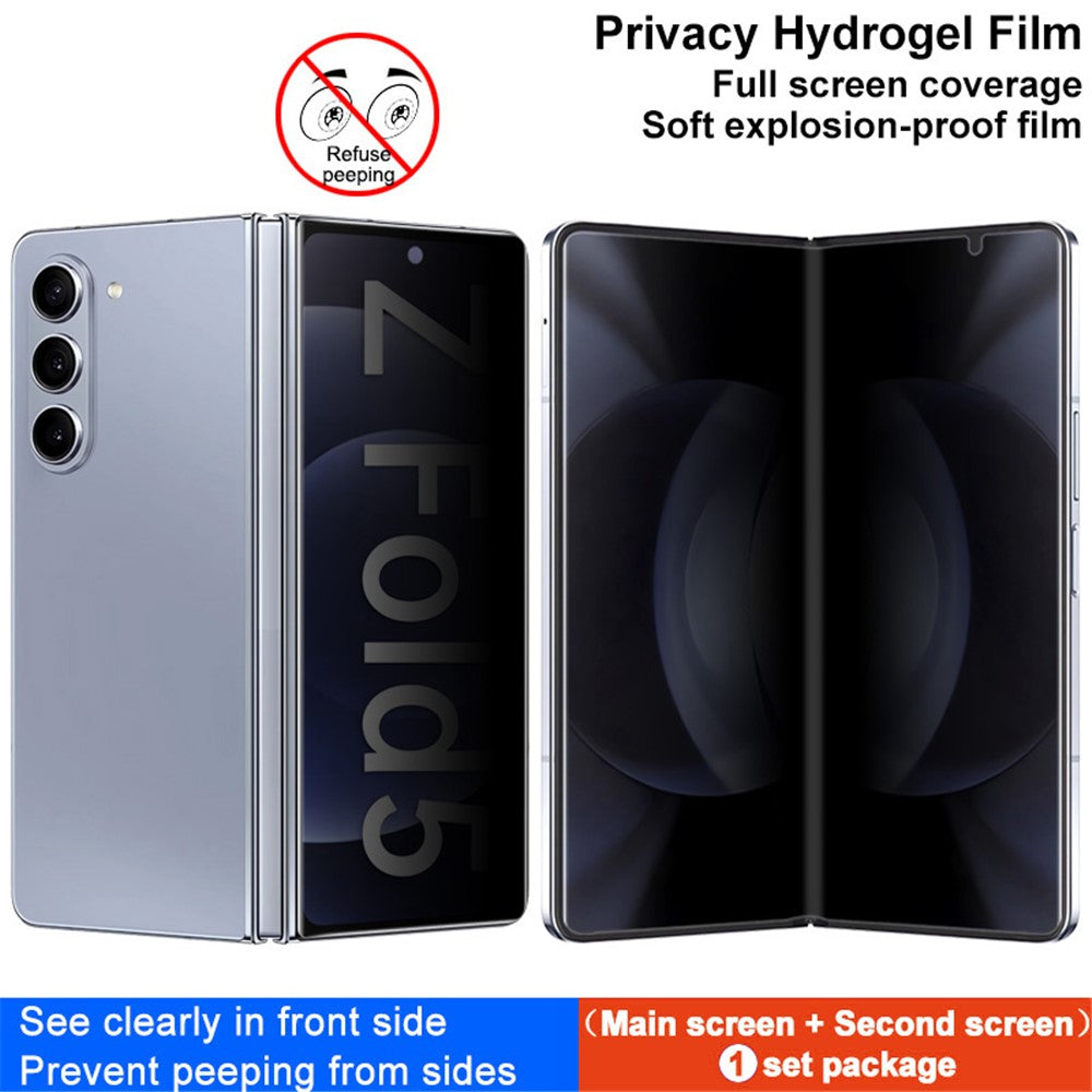 IMAK Anti-spy TPU Hydrogel Film III til Samsung Galaxy Z Fold5 5G, front + indvendig fuld skærmbeskytter
