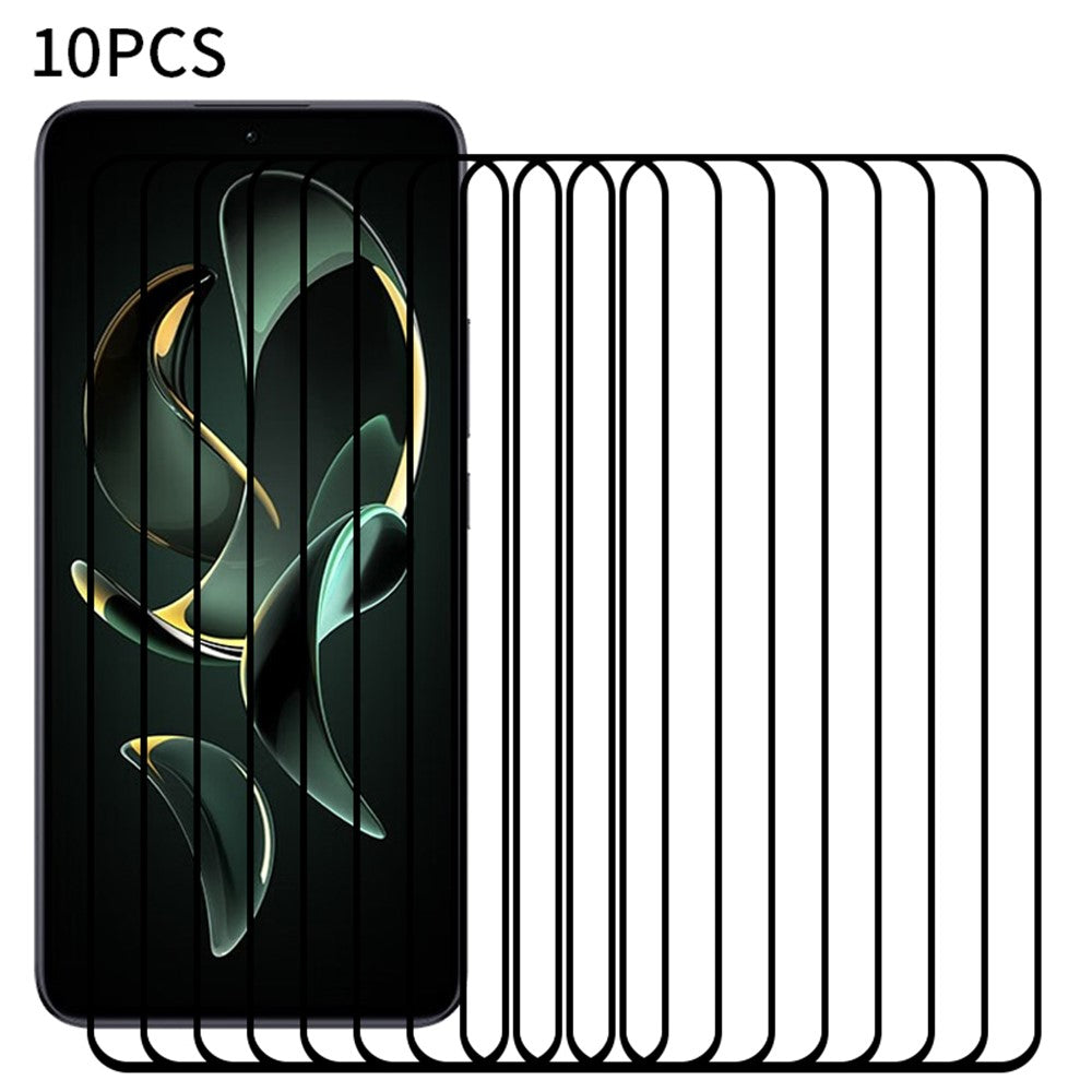 RURIHAI 10Pcs For Xiaomi Redmi K60 Ultra / 13T / 13T Pro Secondary Hardening Screen Protector 2.5D 0.26mm High Aluminum-silicon Glass Film