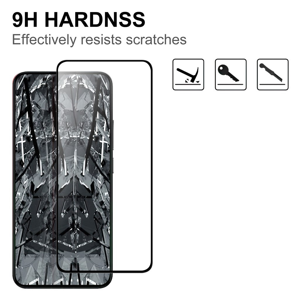 Xiaomi 13T / 13T Pro AGC Härdat Glas med Svart Kant Heltäckande Skärmskydd