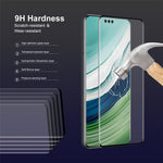 ENKAY HAT PRINCE 2PCS for Huawei Mate 60 Pro+ / Mate 60 Pro 3D Curved Tempered Glass Hot Bending Side Glue Screen Protector Support Fingerprint Unlock