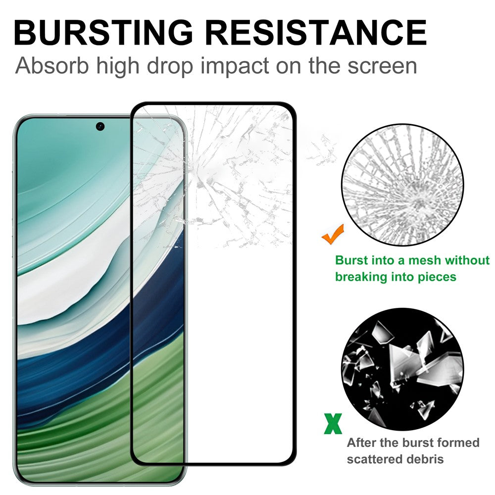 For Huawei Mate 60 AGC Tempered Glass with Black Edge Full Glue Full Coverage Screen Protector