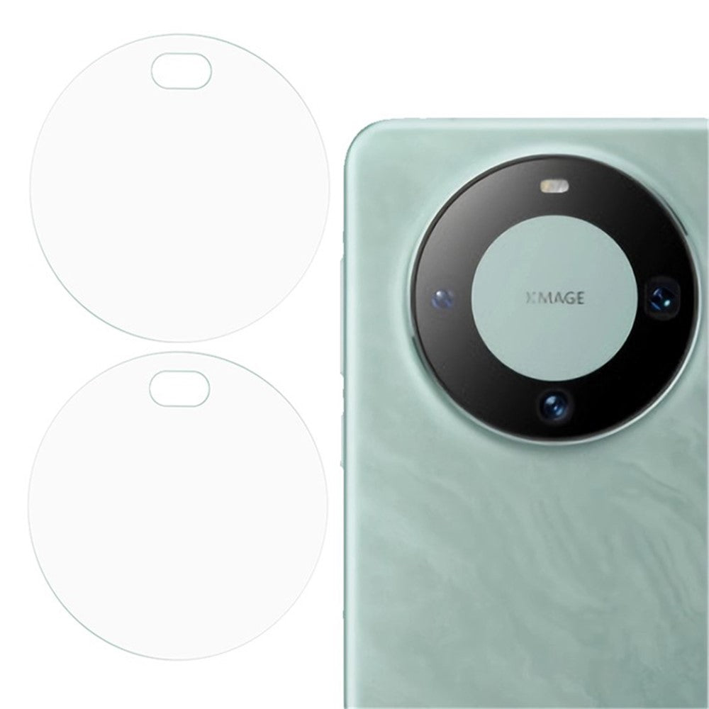 2Pcs Camera Lens Protector for Huawei Mate 60 Pro / Mate 60 Pro+ , Transparent 2.5D Arc Edge Tempered Glass Back Lens Film