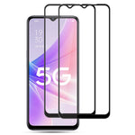 AMORUS 2Pcs For Oppo A78 5G / A58 5G Full Screen Protector Tempered Glass Full Glue Silk Printing Film
