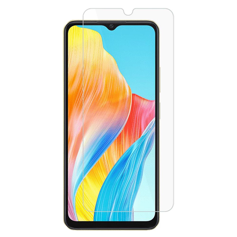 Skärmskydd för Oppo A38 4G / A9 (2020), reptålig 0,25 mm bågformad kant med hög aluminium-kiselglasfilm