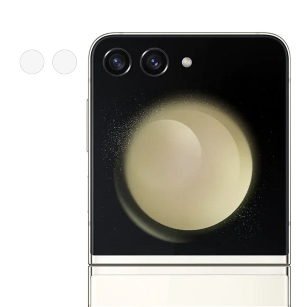 Til Samsung Galaxy Z Flip5 5G Kameralinse Film Blød Soda-Lime Glas Beskyttelse til Bagkamera Linse