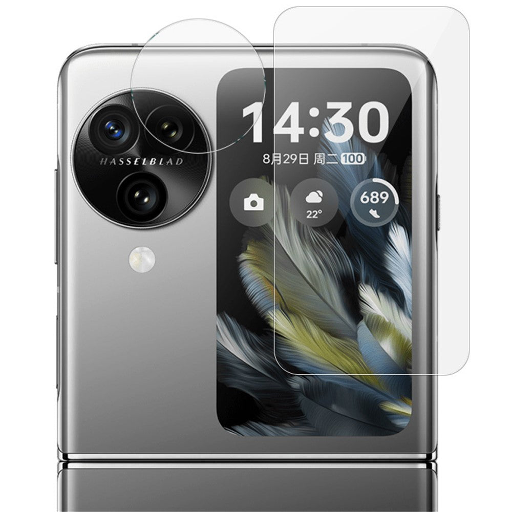 IMAK For Oppo Find N3 Flip 5G Tempered Glass Camera Lens Film with Rear Small Screen Protector Set